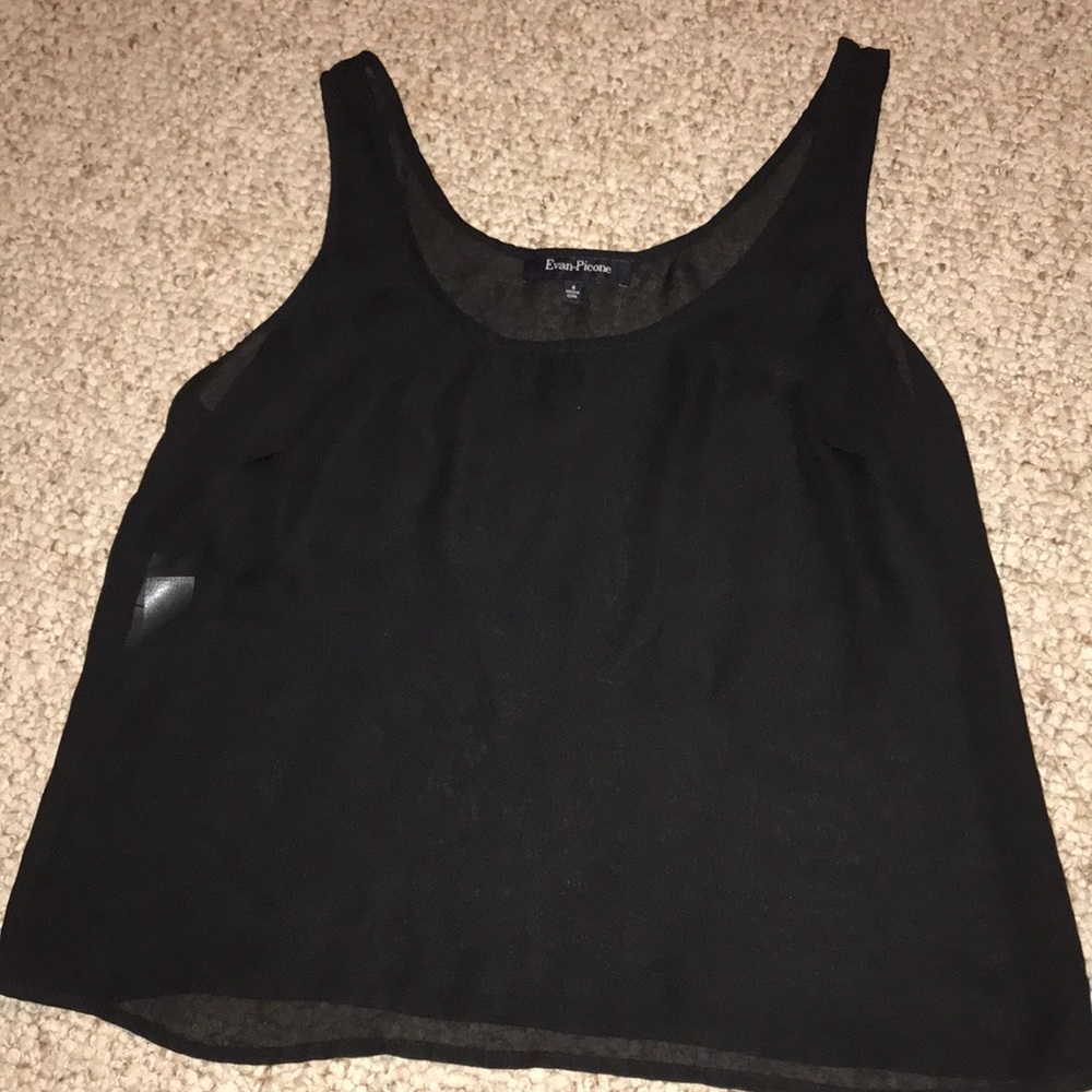 Sheer Black Tank Top